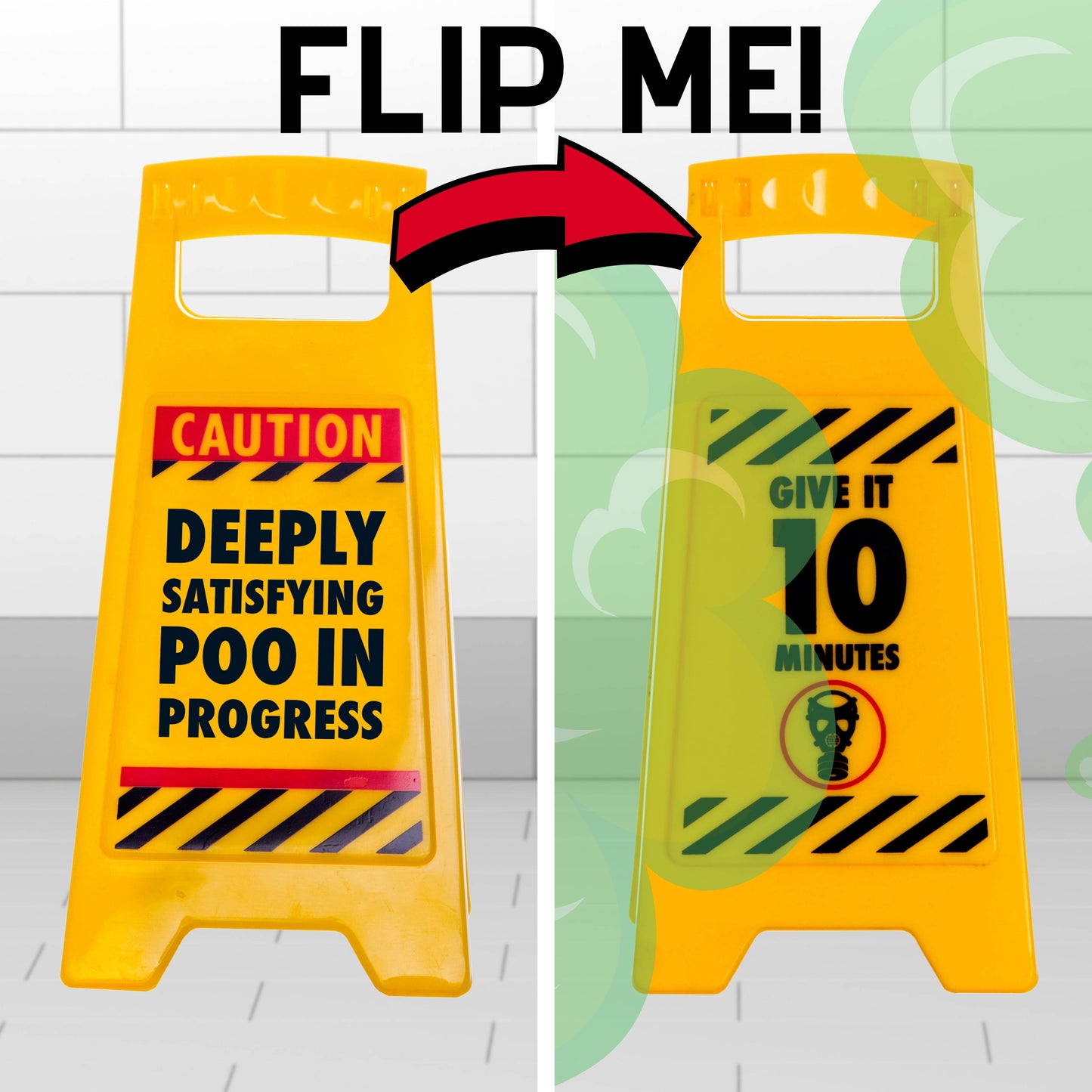 'Satisfying Poo' Desk Warning Sign - Novelty Gifts For Men