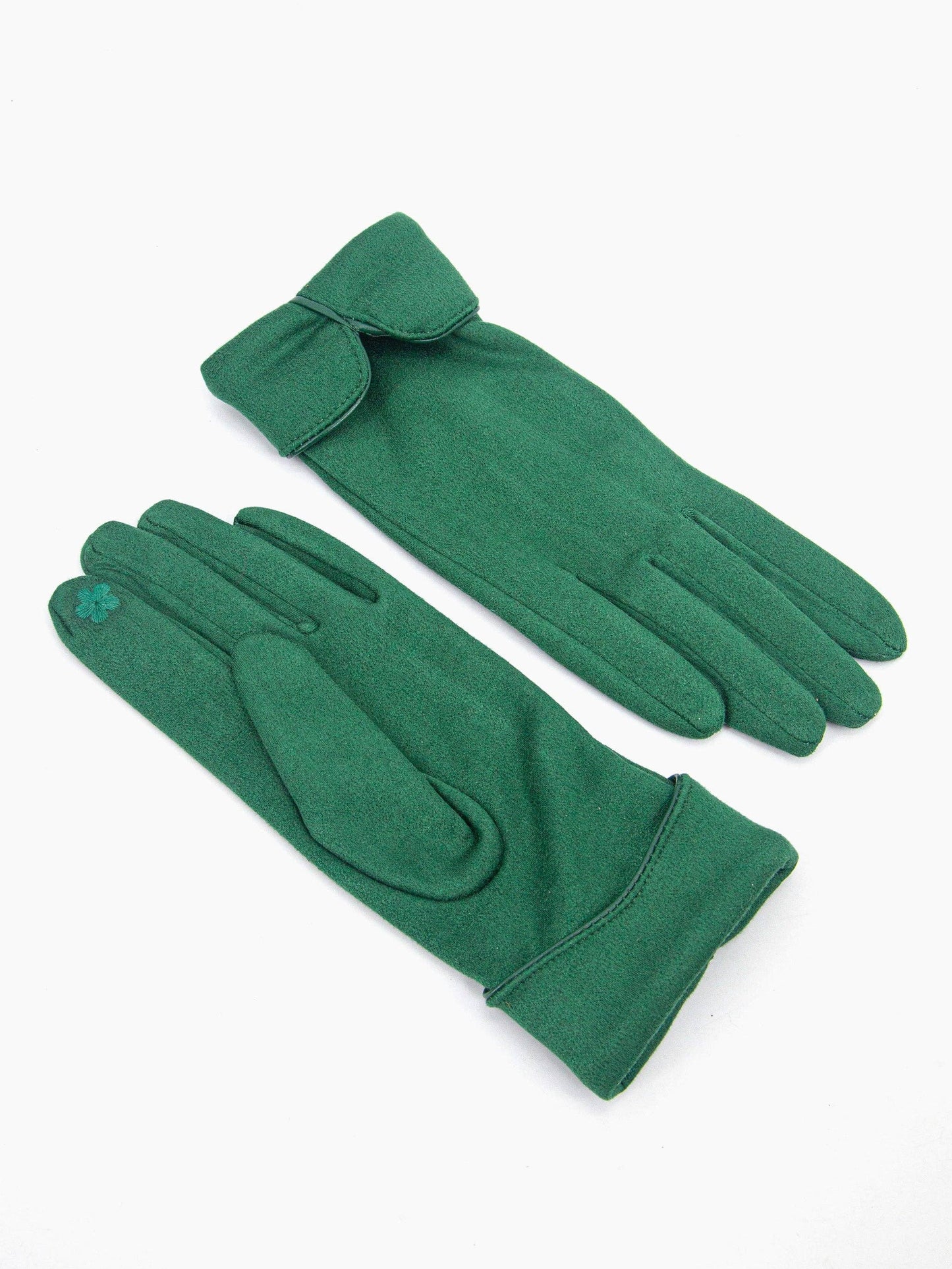 Tori Scalloped Cuff Gloves - Green