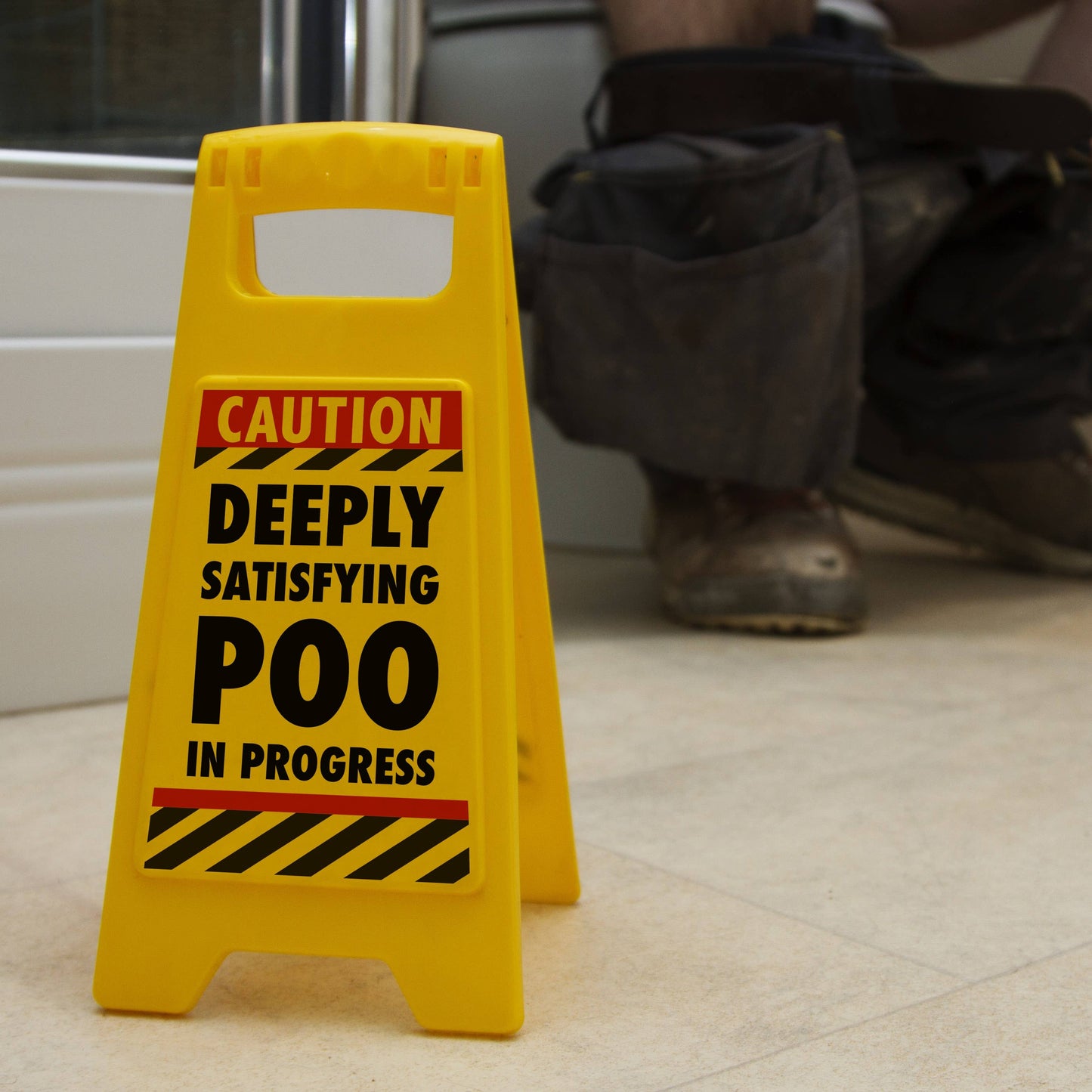 'Satisfying Poo' Desk Warning Sign - Novelty Gifts For Men