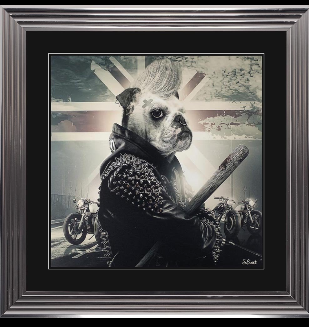 Union Jack Bulldog Framed Wall Art
