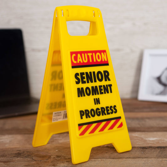 Senior Moment Desk Warning Sign - Joke/Novelty Gifts