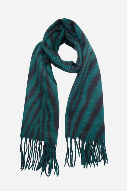 Heavyweight Scarf - Forest Green, Tiger Stripe