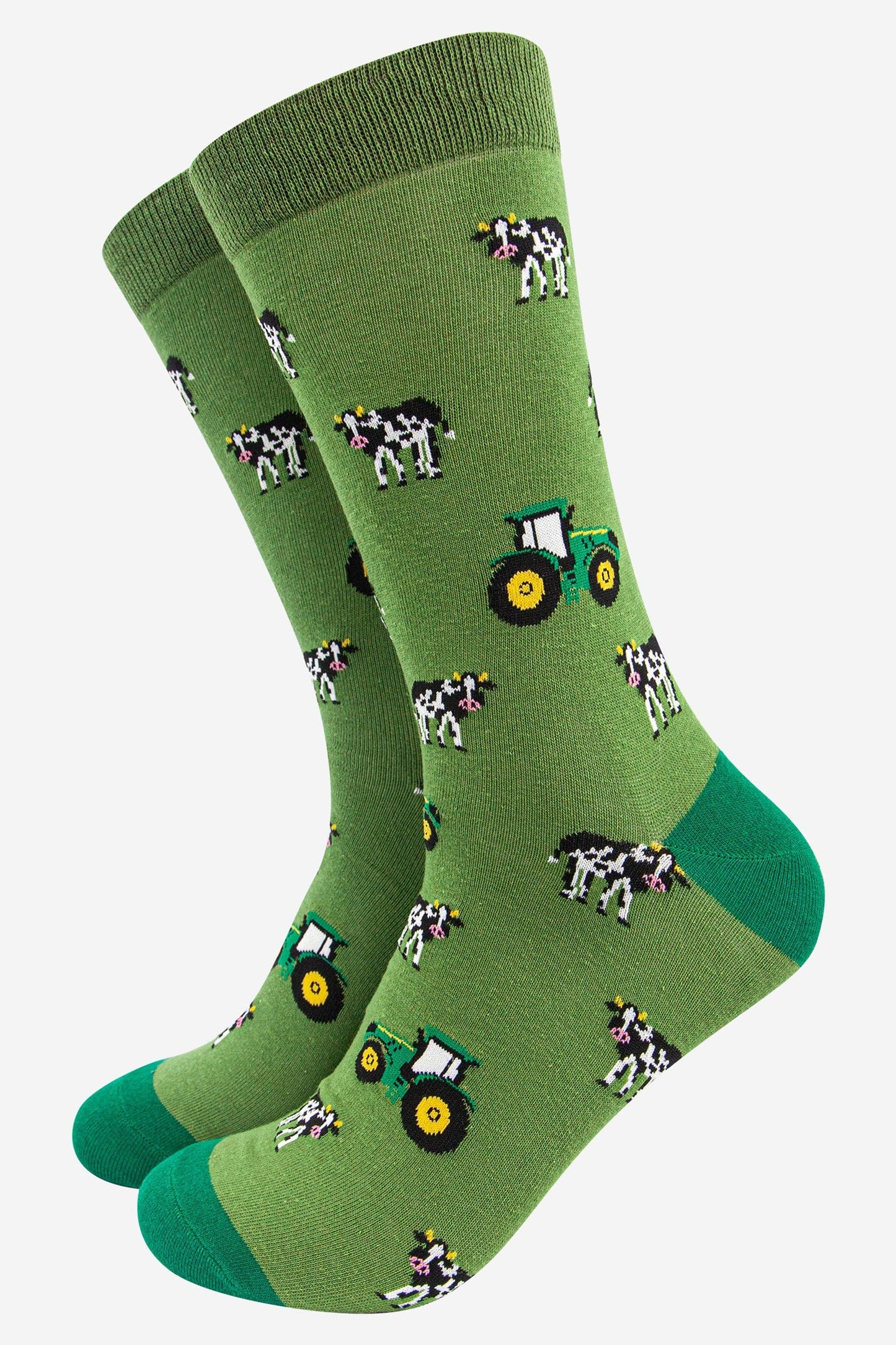 Men's Farm Animal and Vehicle Bamboo Socks Gift Set Box