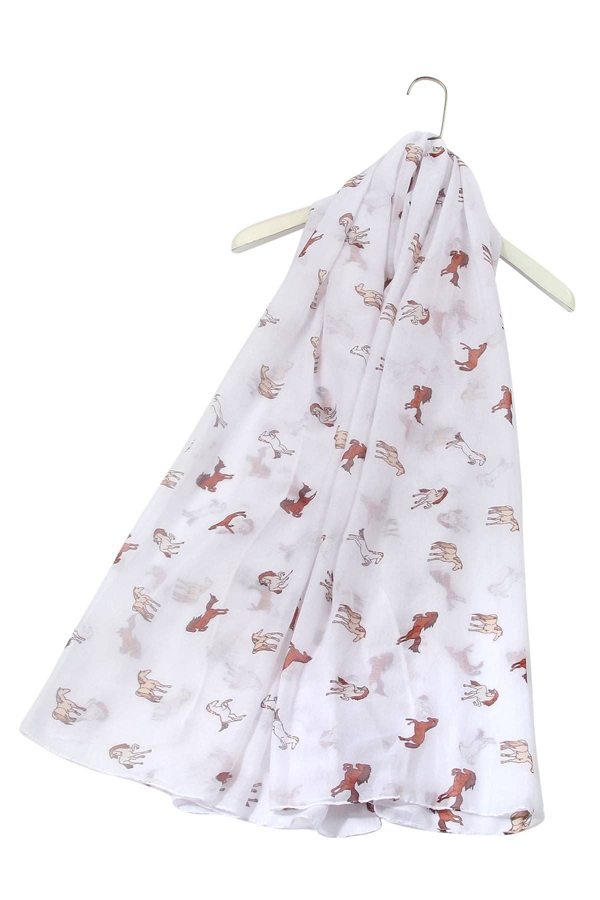 Galloping Horse Print Scarf