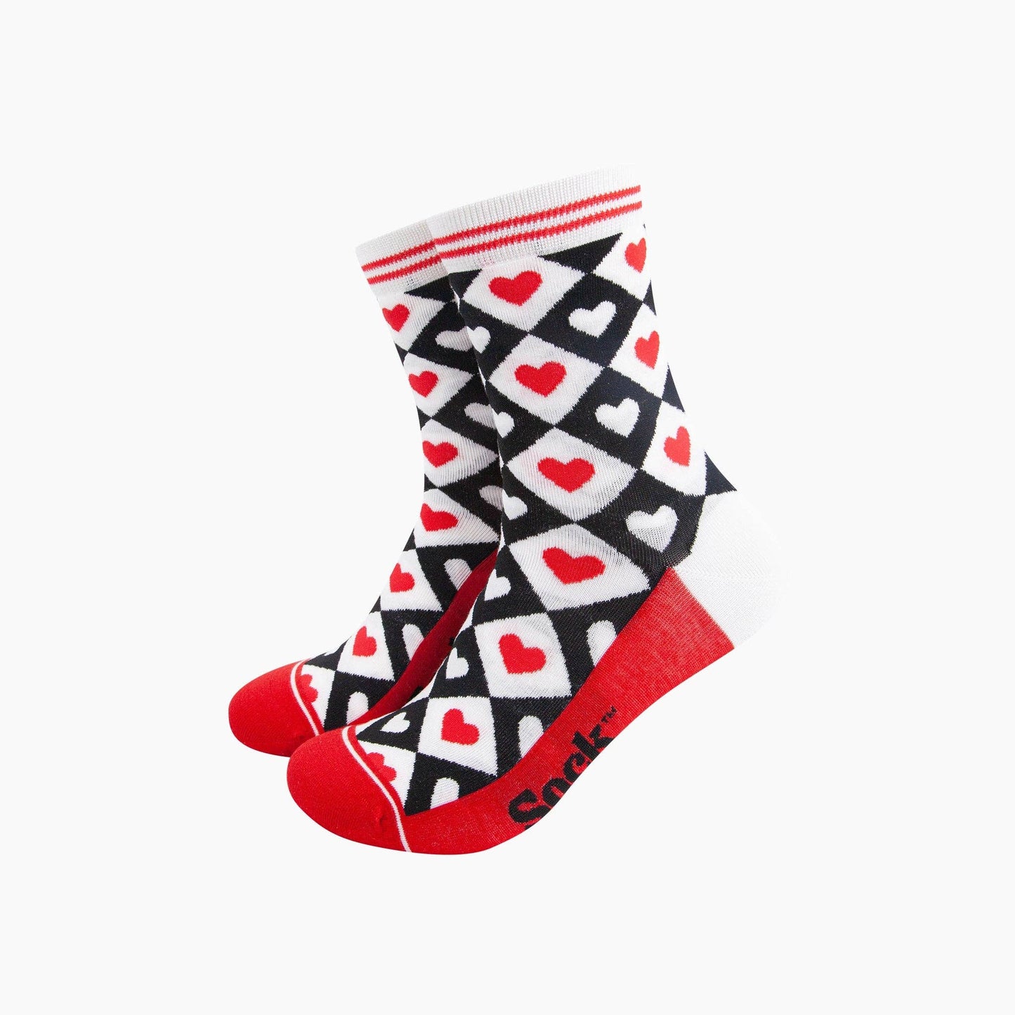 Red Love Hearts Bamboo Socks Gift Set