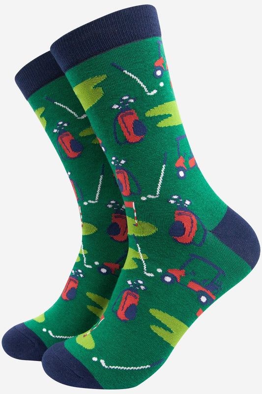 Men's Golf Putting Green Bamboo Socks