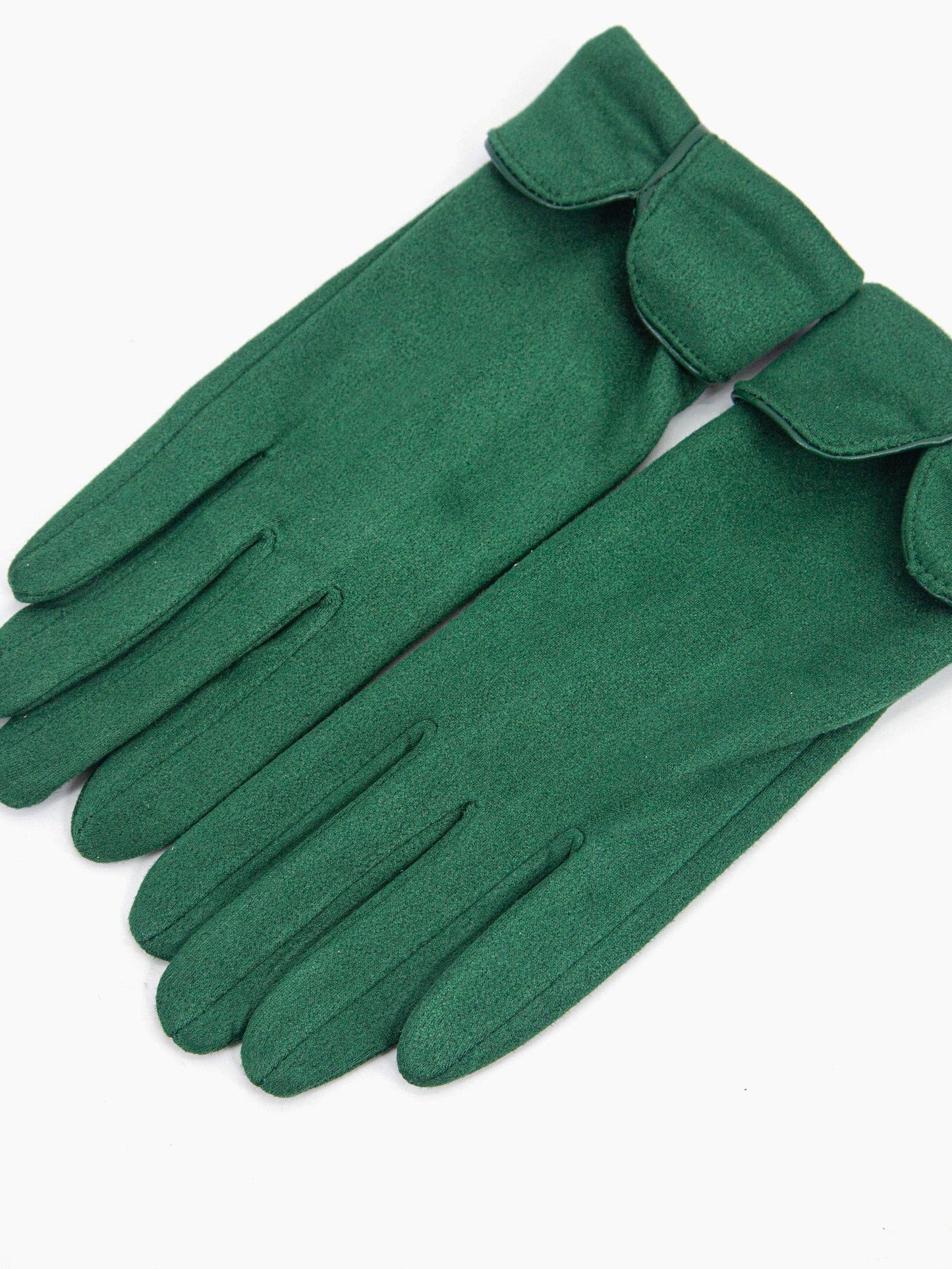 Tori Scalloped Cuff Gloves - Green