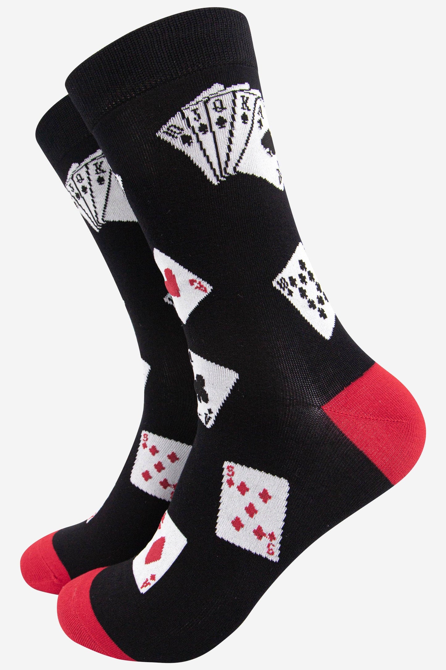 Men's Poker Playing Cards Bamboo Socks
