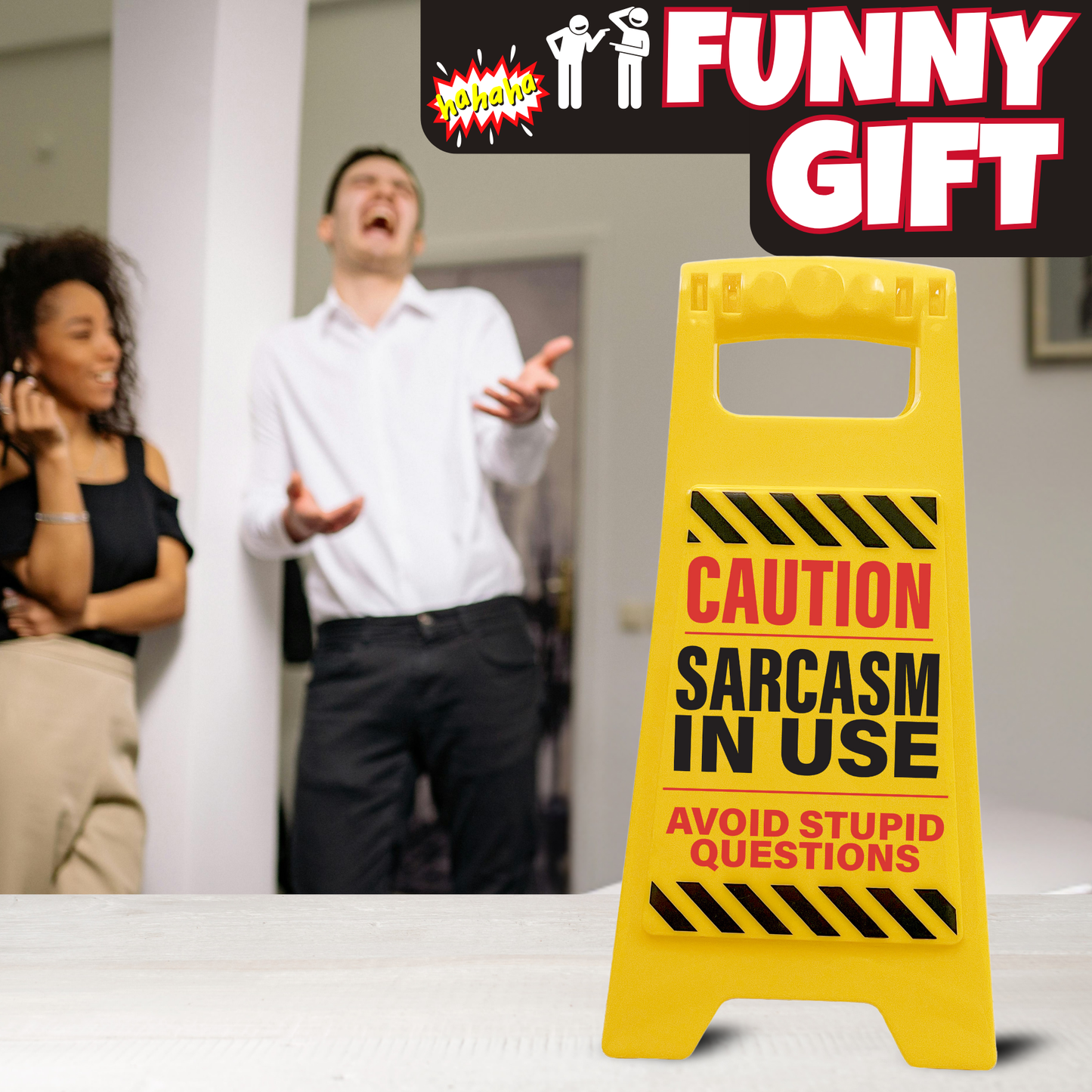 Sarcasm in Use Novelty Desk Sign - Funny Office Gift