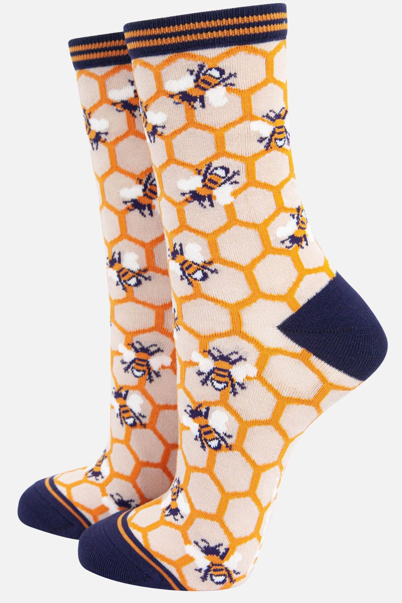 Women's Socks Gift Box- Pink, Bees