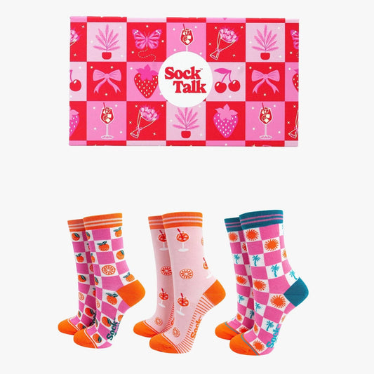 Summer Vibes Bamboo Socks Gift Set