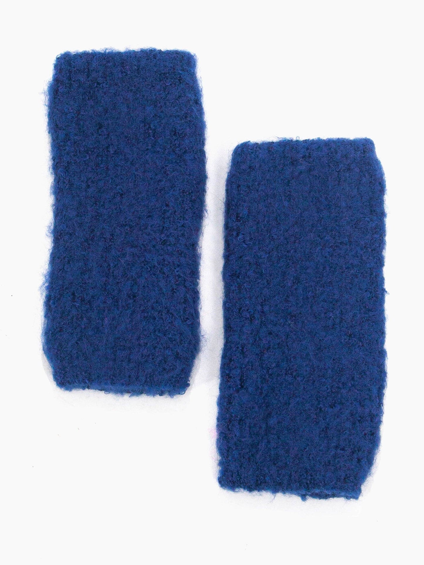 Alexa Textured Wrist Warmers - Navy Blue, Knitted