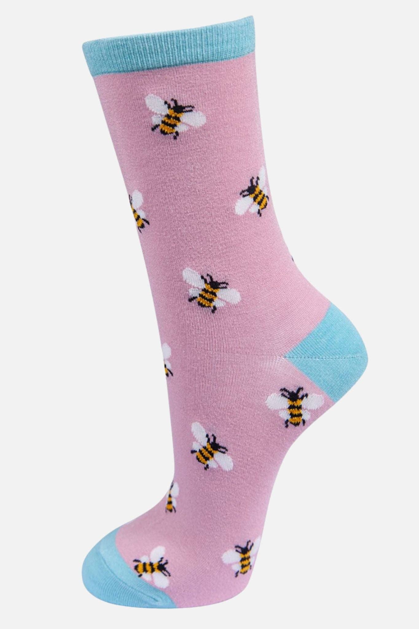 Women's Socks Gift Box- Pink, Bees