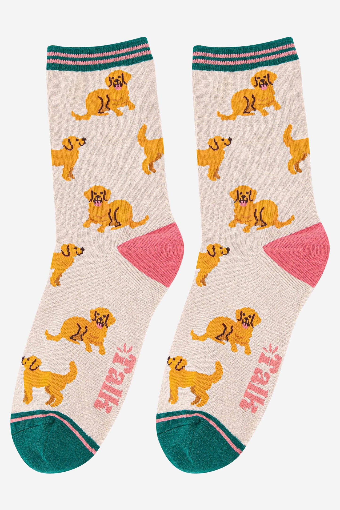 Women's Golden Retriever Bamboo Dog Socks