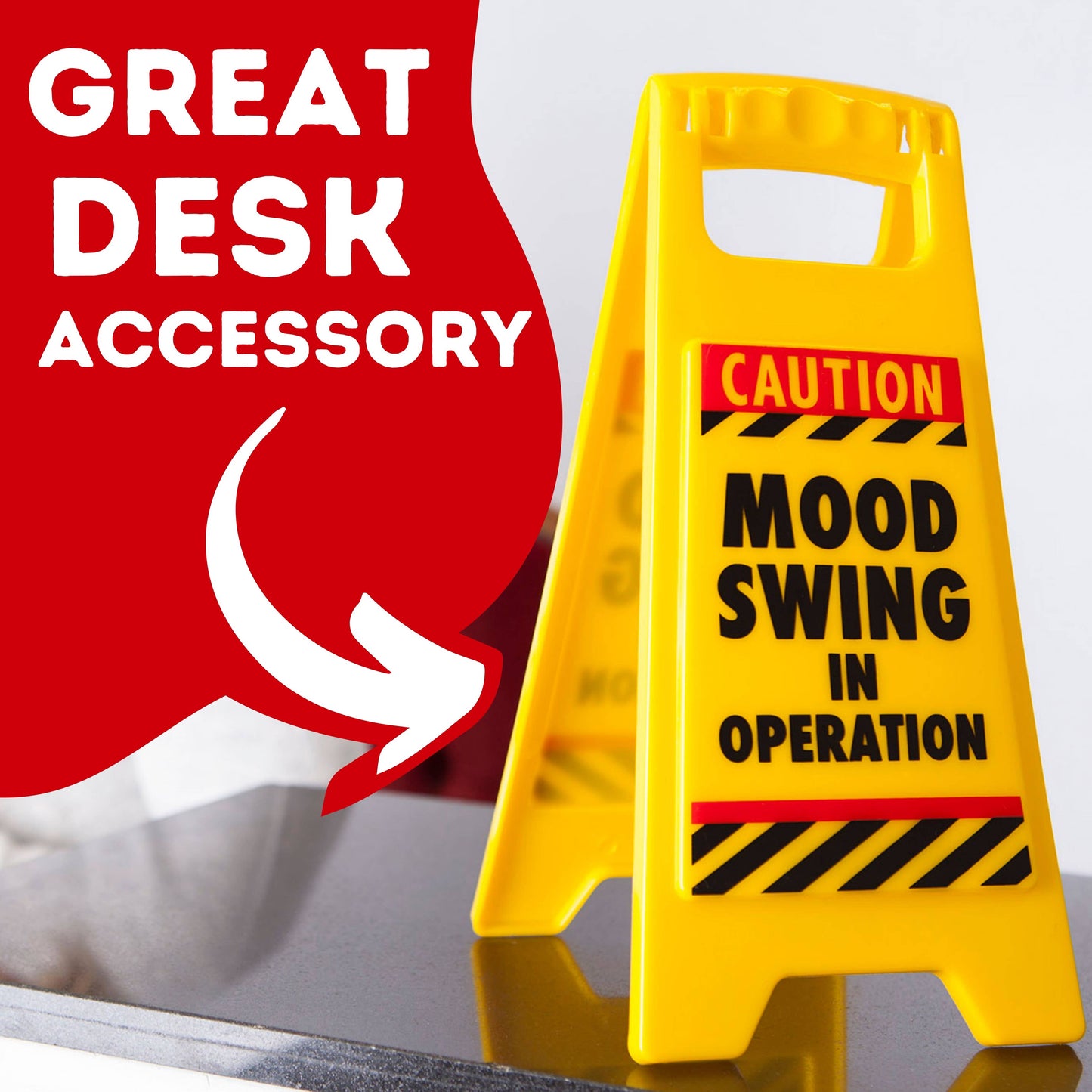 Mood Swing Desk Warning Sign - Joke/Novelty Gifts