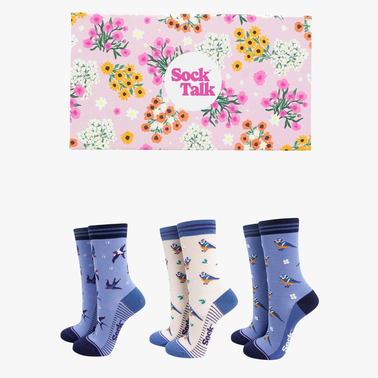 Garden Birds Bamboo Socks Gift Set