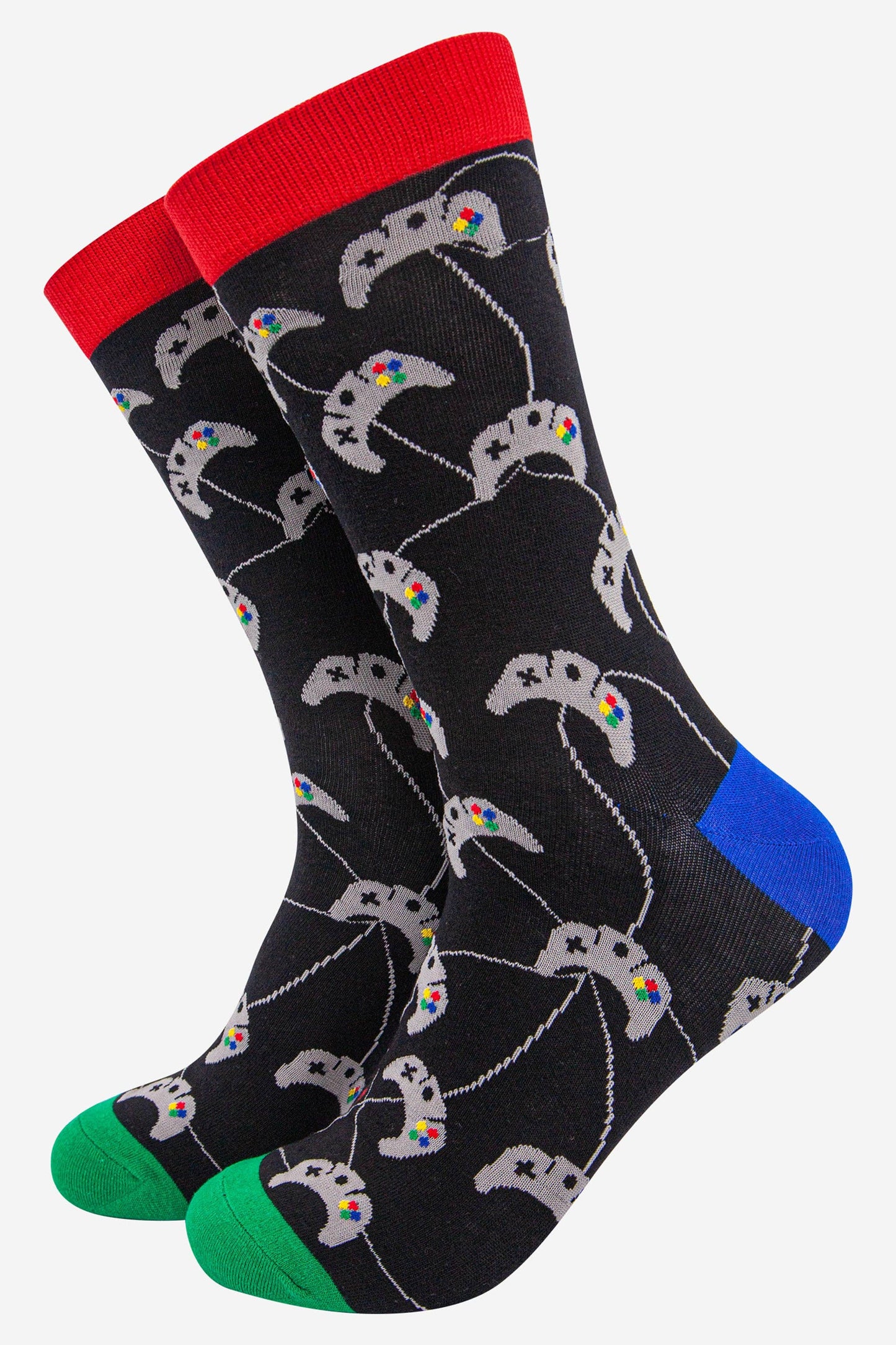 Men's Retro Games Console Print Bamboo Socks