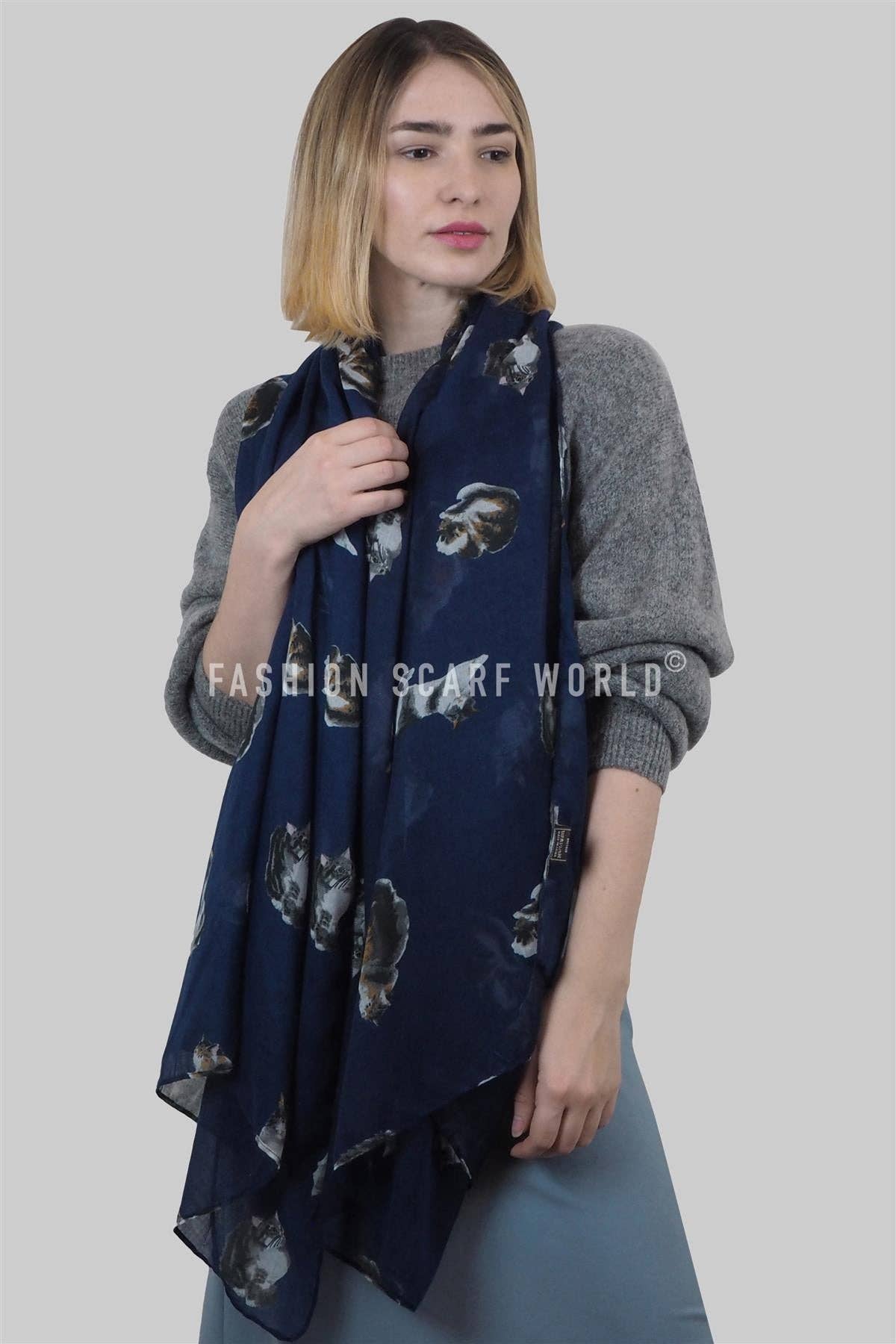 Cute Cat Animal Print Scarf