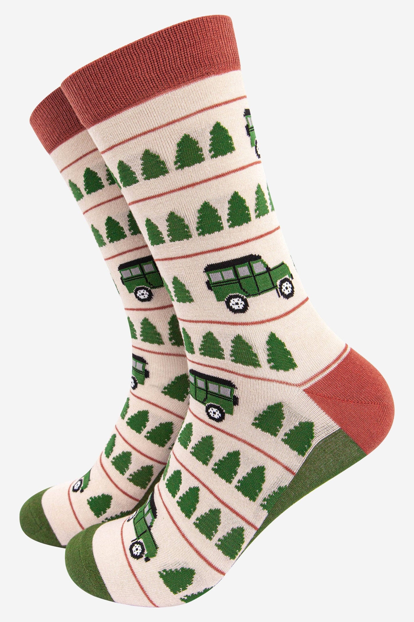 Men's Farm Animal and Vehicle Bamboo Socks Gift Set Box