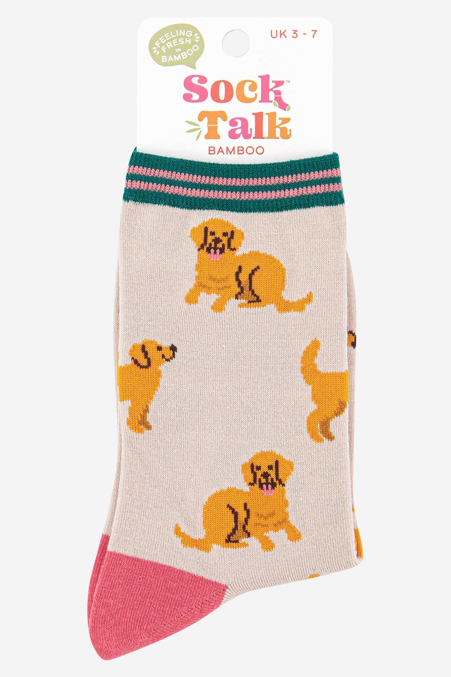 Women's Golden Retriever Bamboo Dog Socks