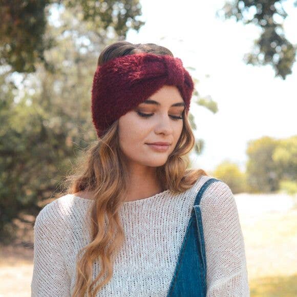 Trendy Mohair Bow Headband 🎀 – Fall & Winter Looks