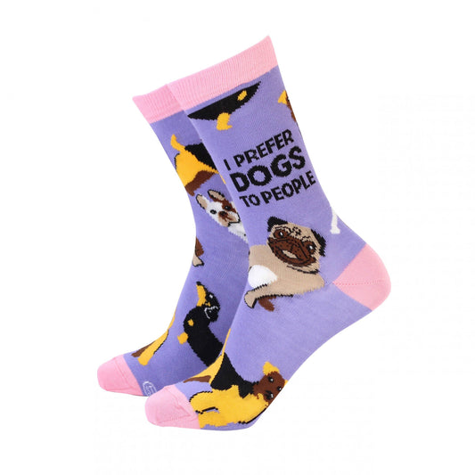 I prefer dogs to people - Women's Bamboo Socks