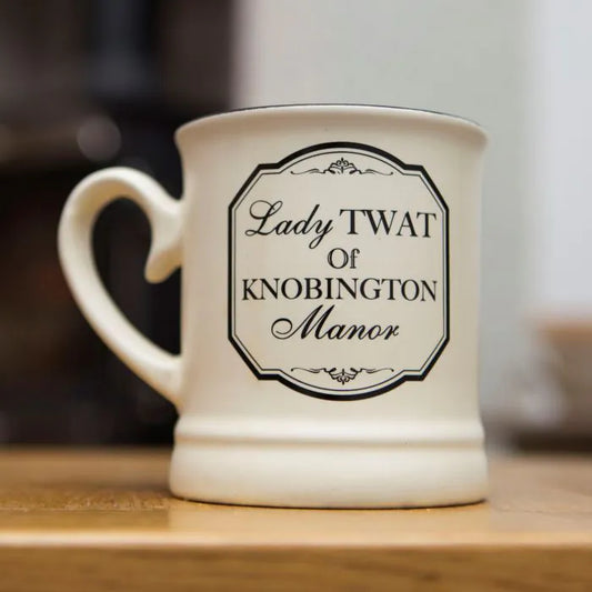 Lady Twat Of Knobington Manor - Victoriana Style 10oz Gift Boxed Mug.