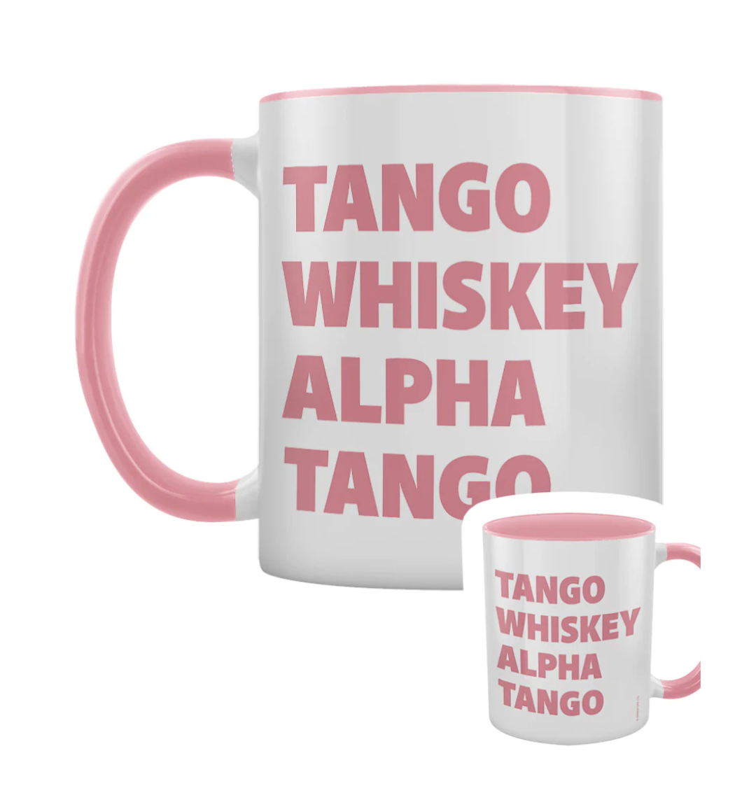 TWAT PHONETIC ALPHABET PINK INNER 2-TONE MUG