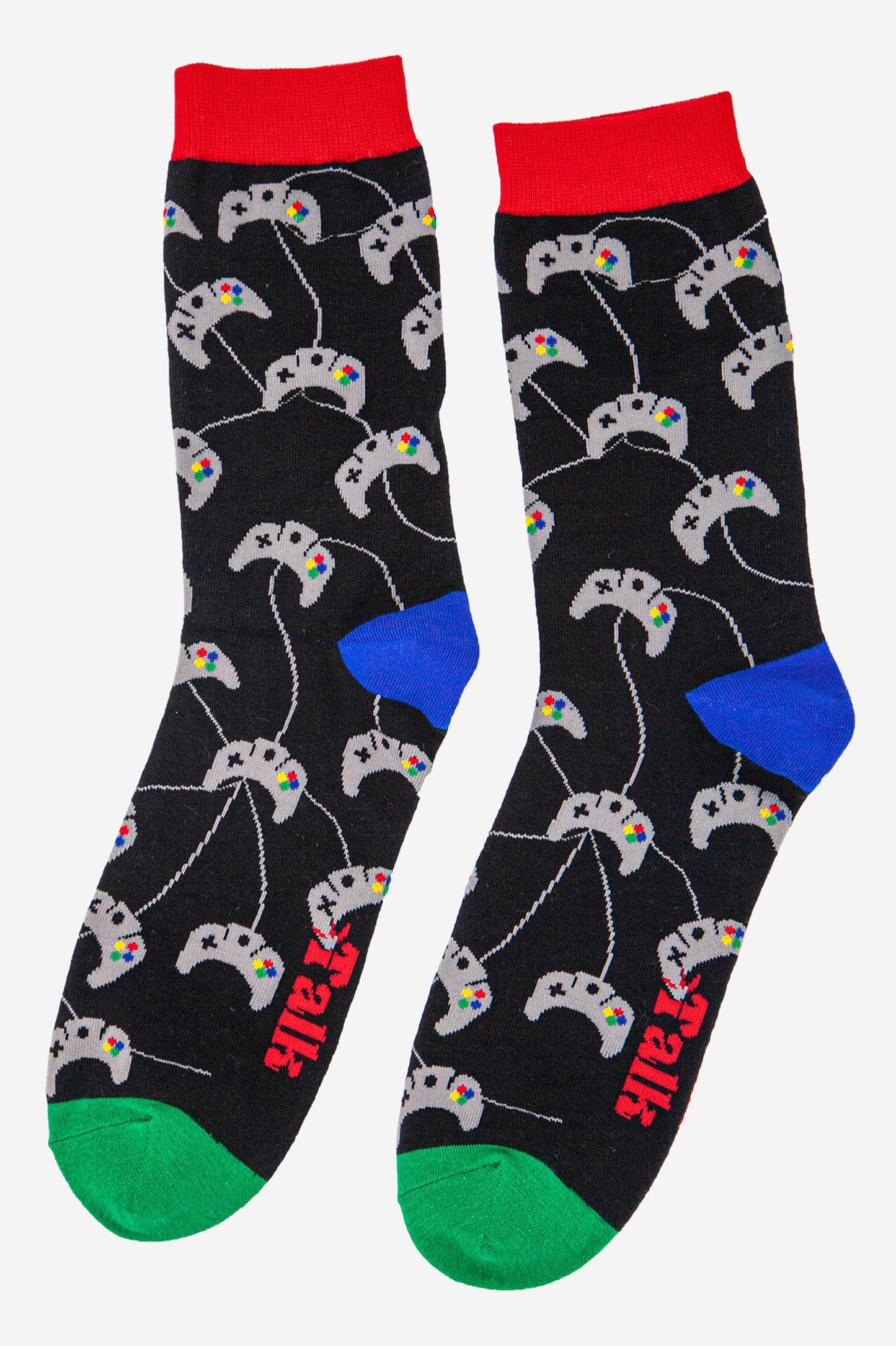 Men's Retro Games Console Print Bamboo Socks