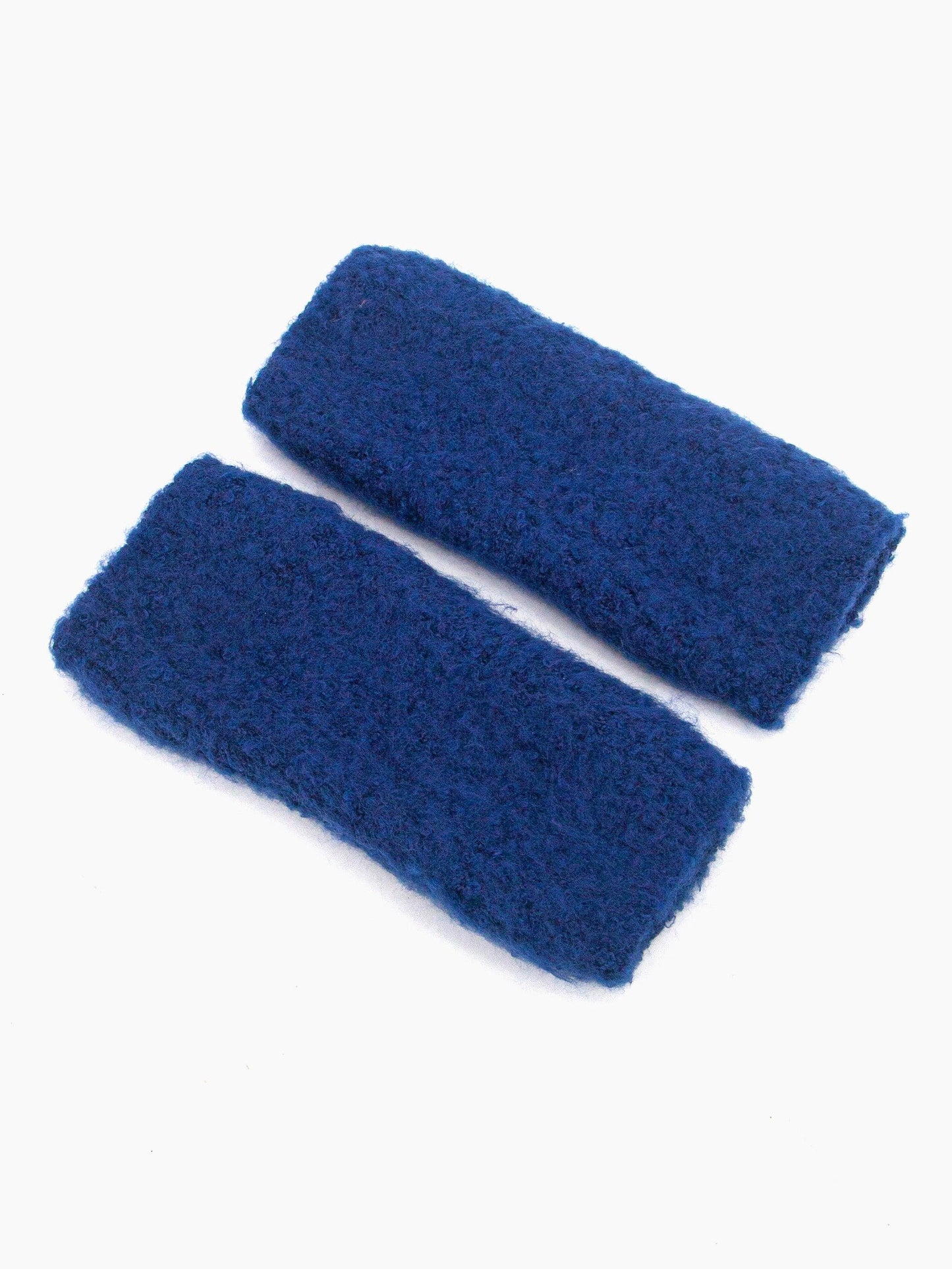 Alexa Textured Wrist Warmers - Navy Blue, Knitted