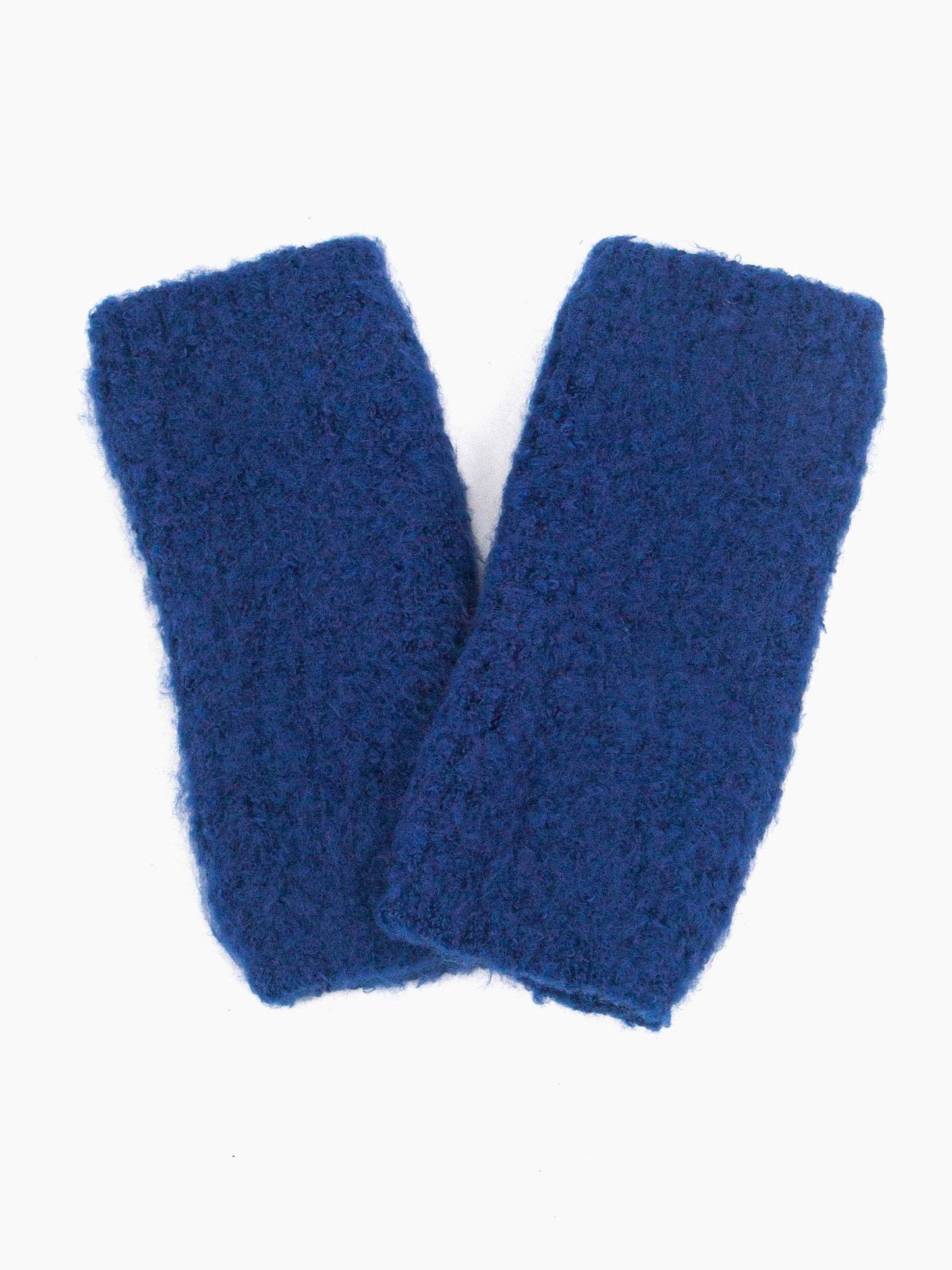 Alexa Textured Wrist Warmers - Navy Blue, Knitted