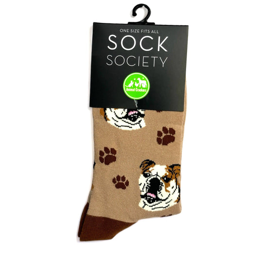 Ladies English Bulldog socks, quality cotton mix