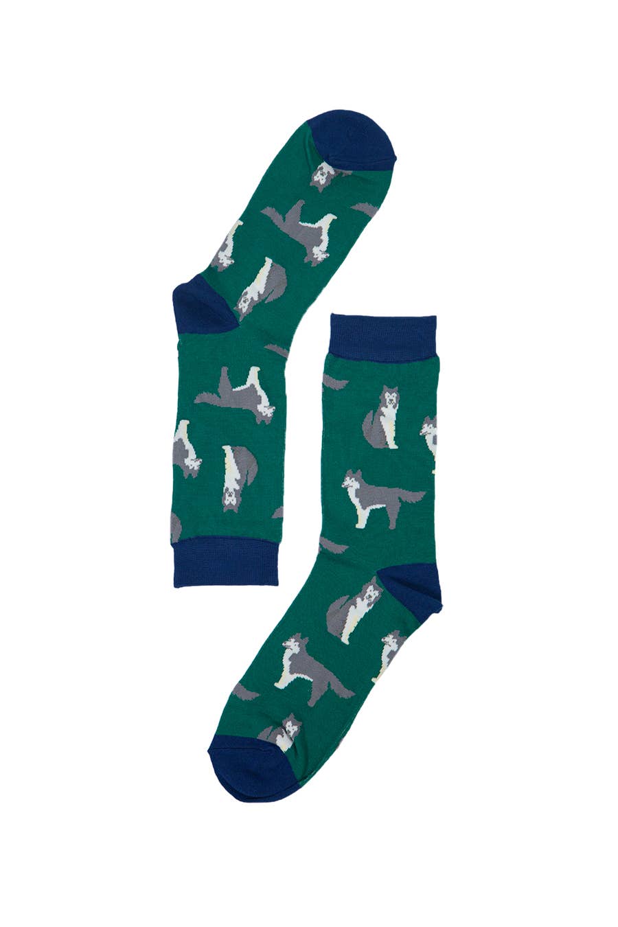 Mens Bamboo Dog Socks Siberian Husky Huskies Novelty Socks